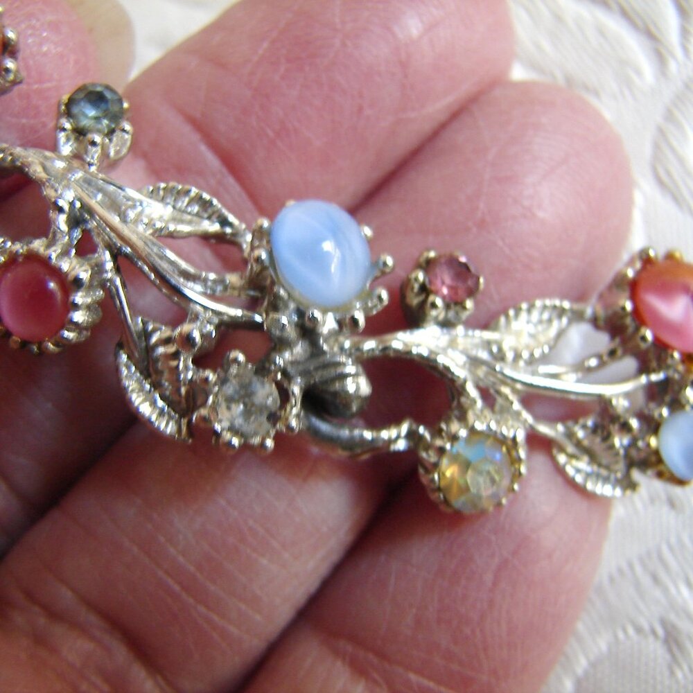 Vtg 1950-60s Rhinestone/Pearl Choker NECKLACE Lot for Repair or Upcycle E74 - Picture 10 of 16